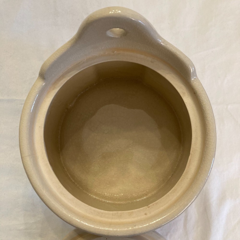 Blue and White Stoneware Salt Cellar