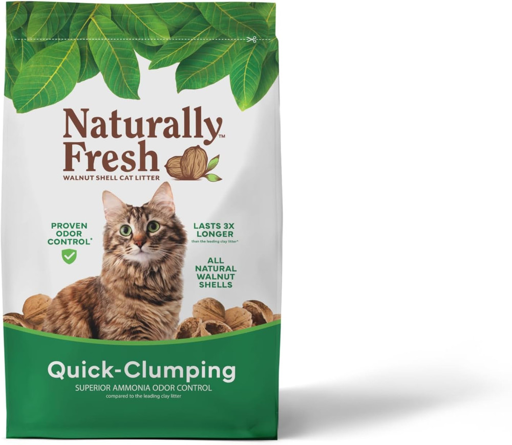 Cat Litter Made from Walnut Shells, Quick-Clumping, Unscented, Upcycled, Easy Sc