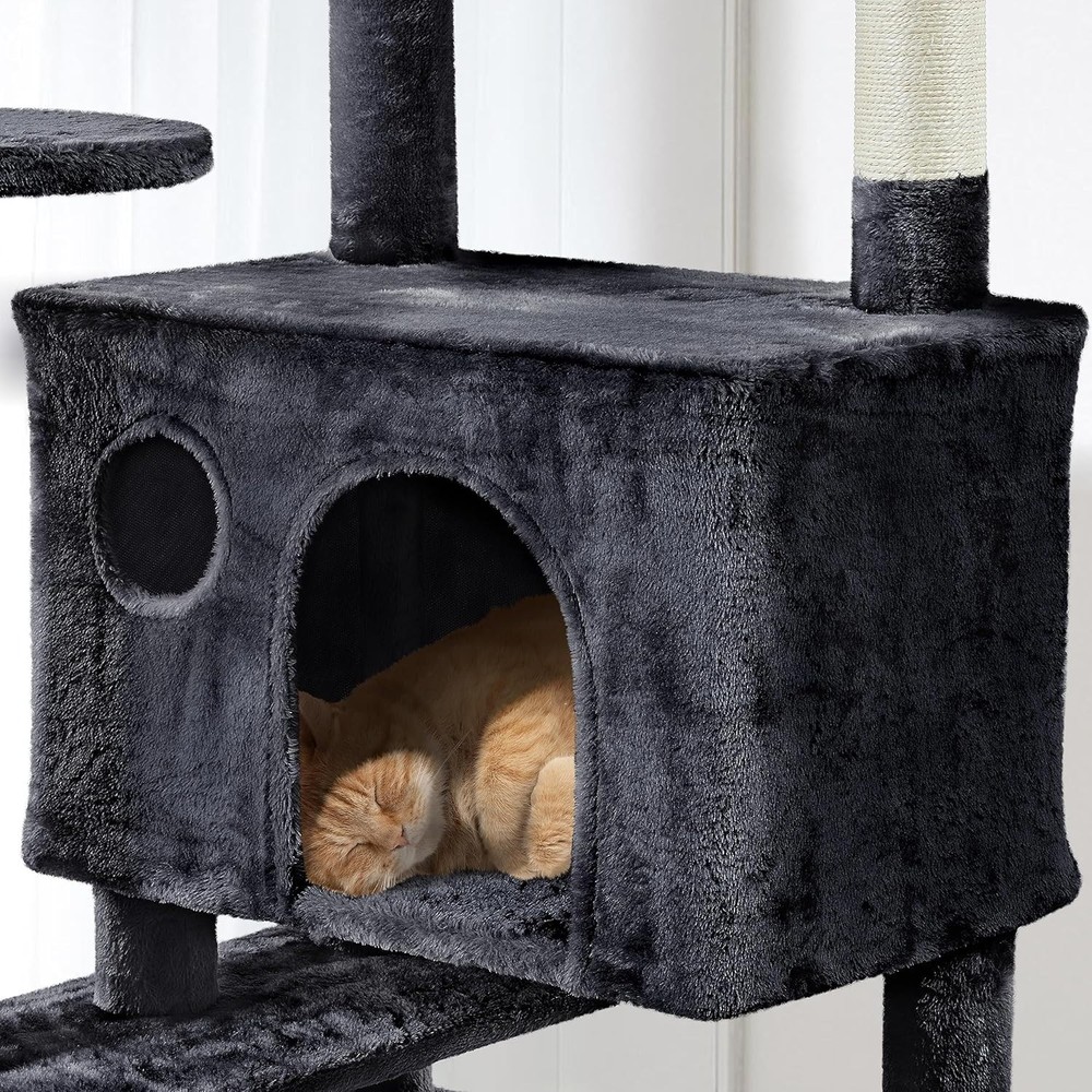 Larget Cat Tree, 80in Multi-Level Cat Tower with Cat Scratching Posts, Double...