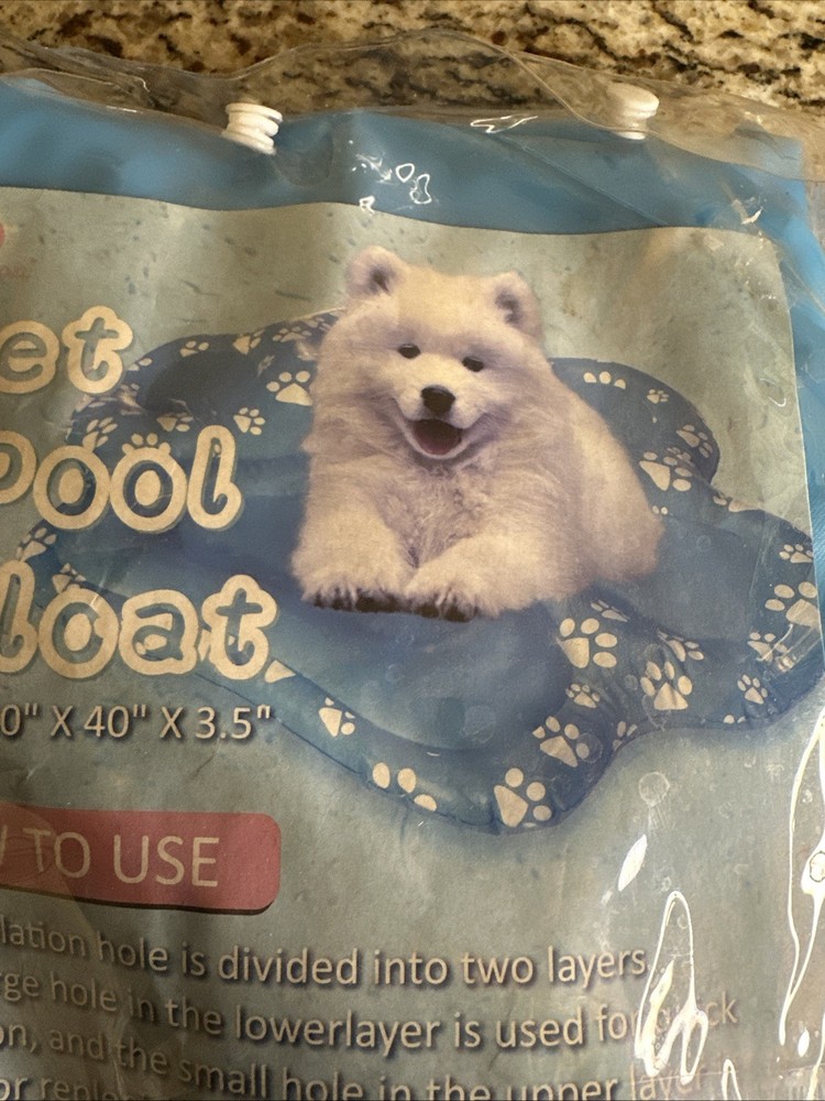 Pet Pool Float Paw Print 50”x40”x3.5”