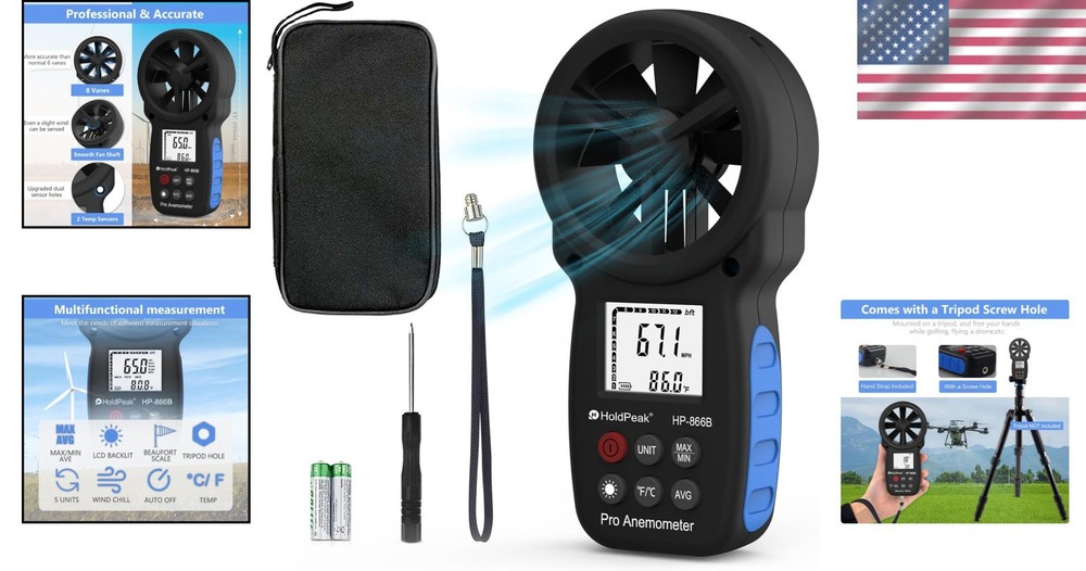 Portable Wind Speed Meter with Max/Min Function