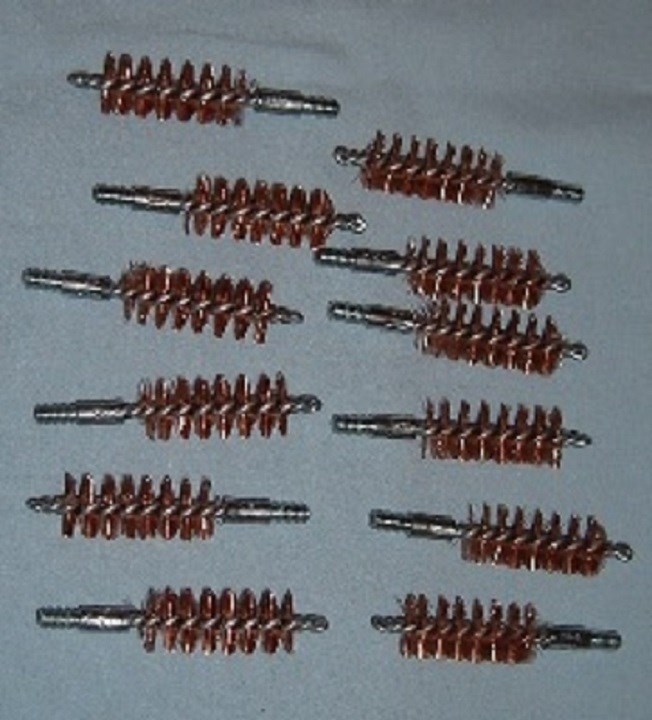 Dozen Pack 45 Caliber Pistol Bore Brushes (8-32 standard thread