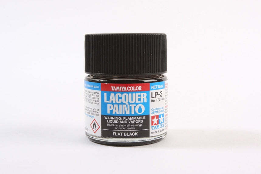 Tamiya 82103 LP-3 Flat Black Lacquer Paint 10ml TAM82103 - US