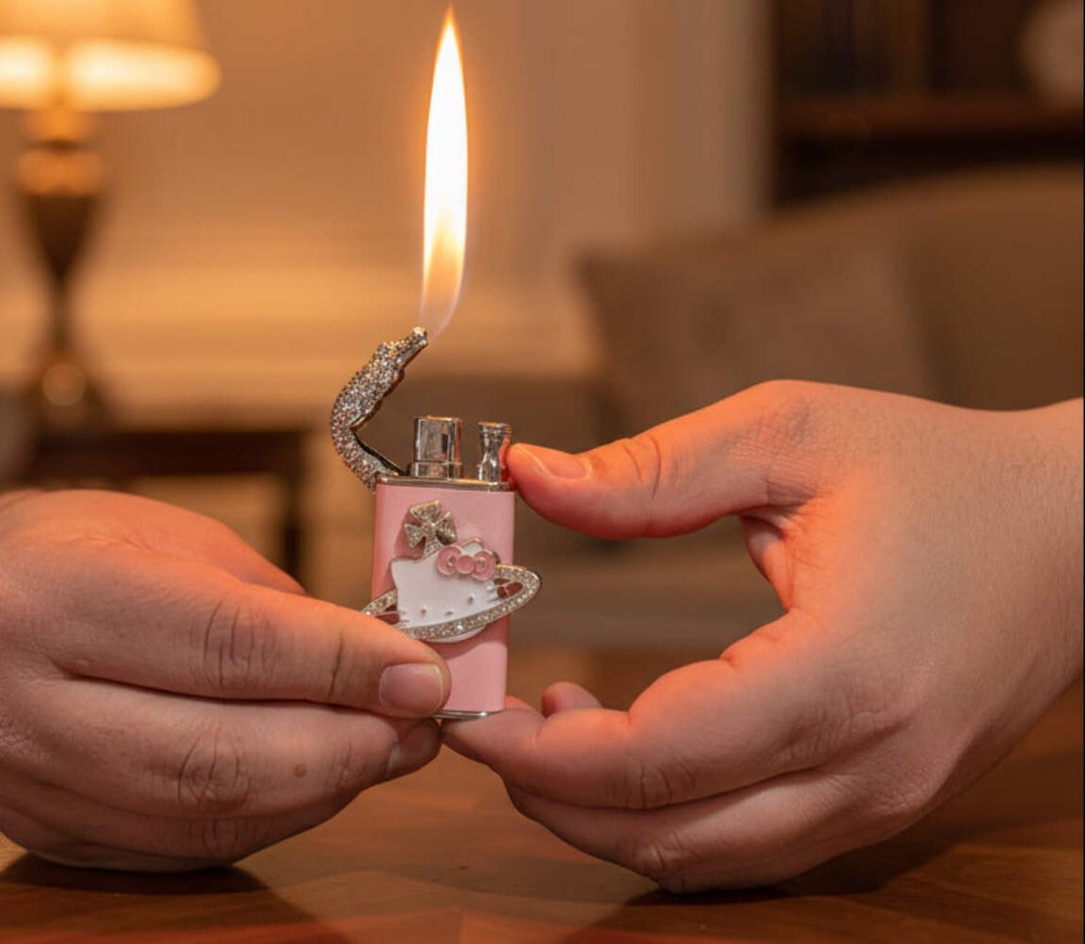 Hello Kitty Duel Flame Lighter Butane.