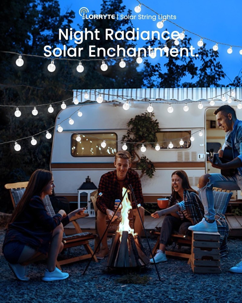 Energy Efficient Outdoor String Lights - 2 Pack