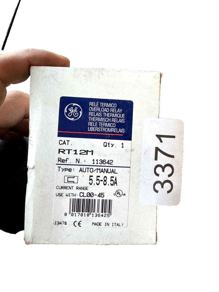 General Electric RT12M Overload Relay Type Auto/Manual
