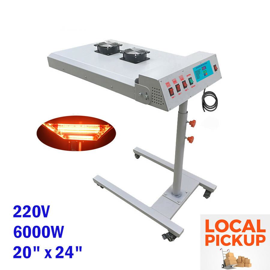 CA-PICKUP 220V 20" x 24" Automatic IR Flash Dryer with Sensor PLC Control System