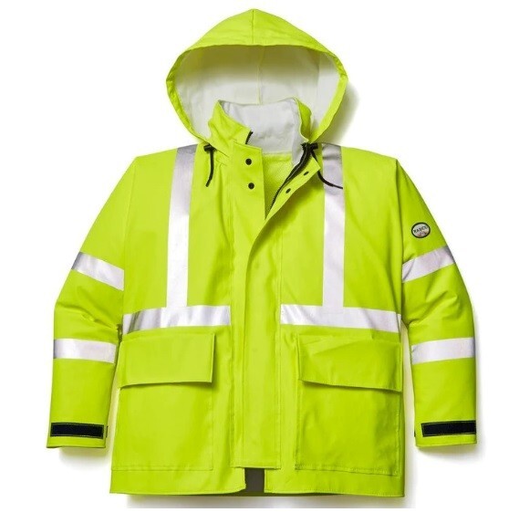 RASCO Reflective FR Rain Jacket RJY1000 - Size Medium