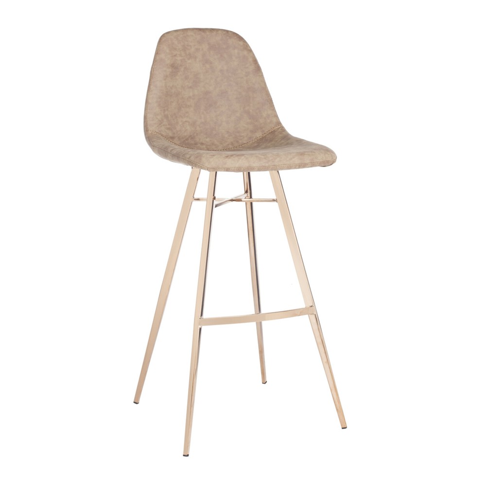 SAFAVIEH Mathison Bar Stool | Brown / Copper |