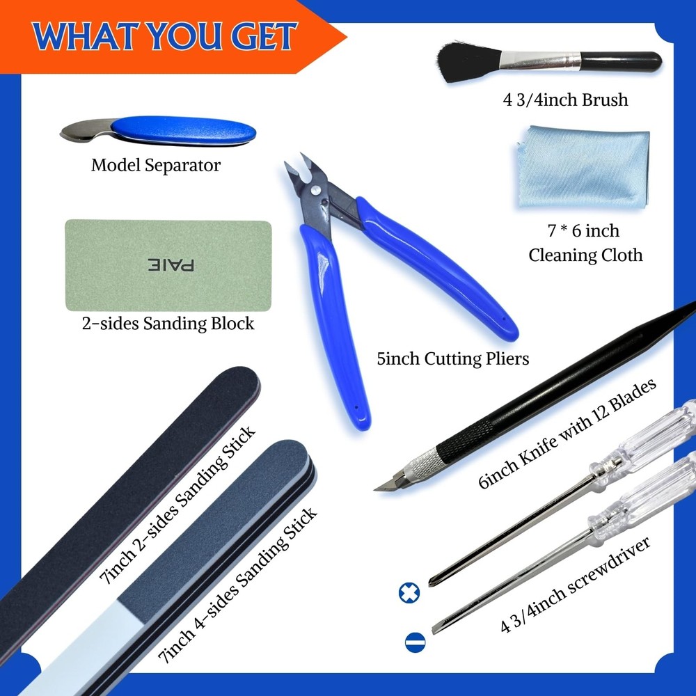 JUNYAOHSU Gundam Model Tools Kit, 34pcs Hobby Tool Set, Pliers, Separator,...