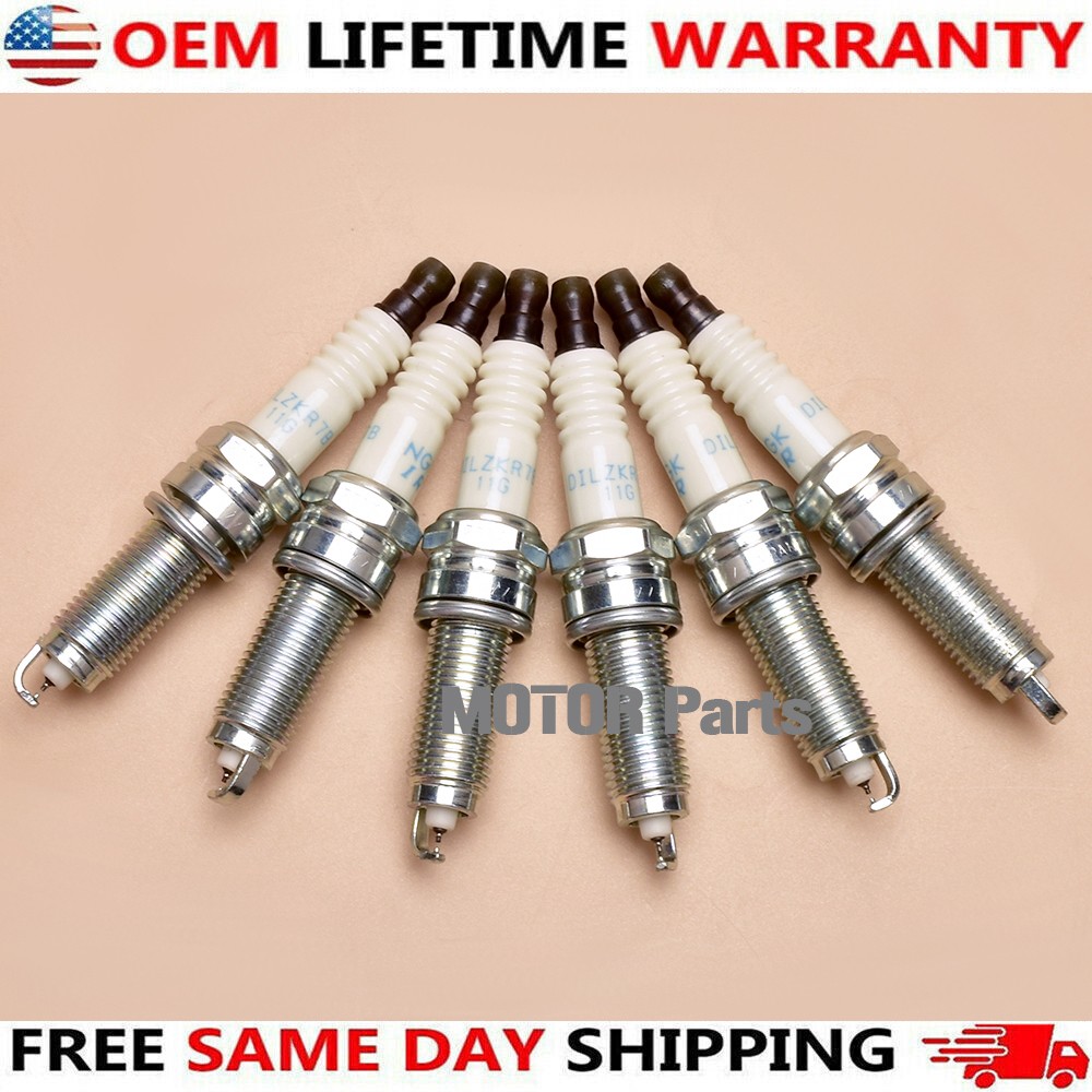 6PCS 12290-R9P-A01 Spark Plugs Fits 95350 NGK HONDA MDX TLX RLX DILZKR7B11G OEM
