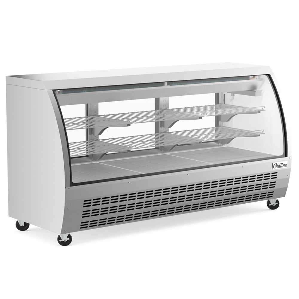Deli case 64" Gravity Coil. S/S, installed casters
