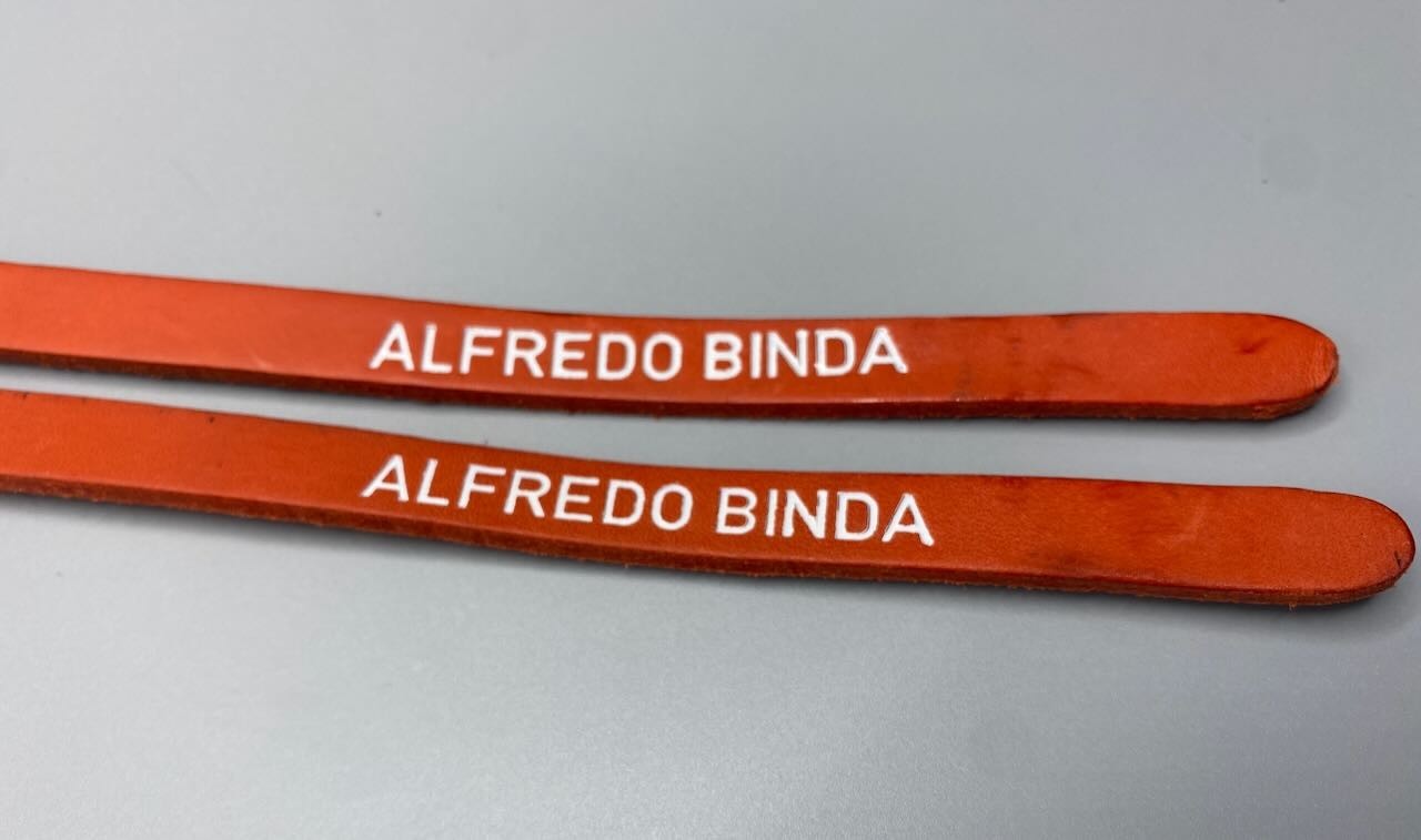 New ALFREDO BINDA Toe Straps One Pair Red