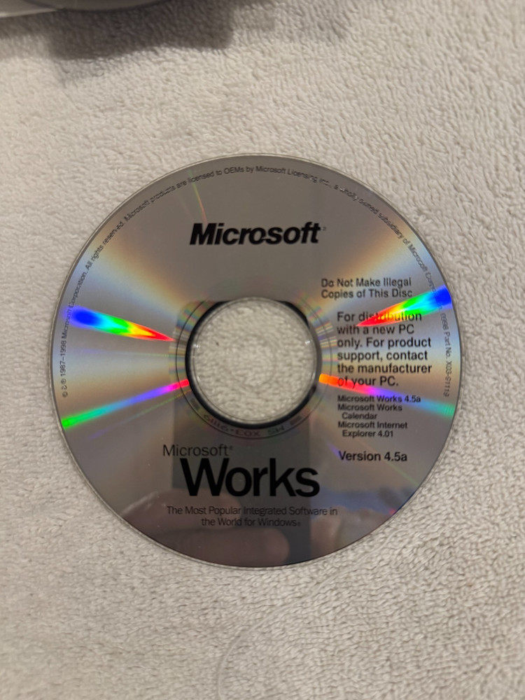 Microsoft Works Version 4.5a - VERY GOOD CONDITION - NO SERIAL #!!!