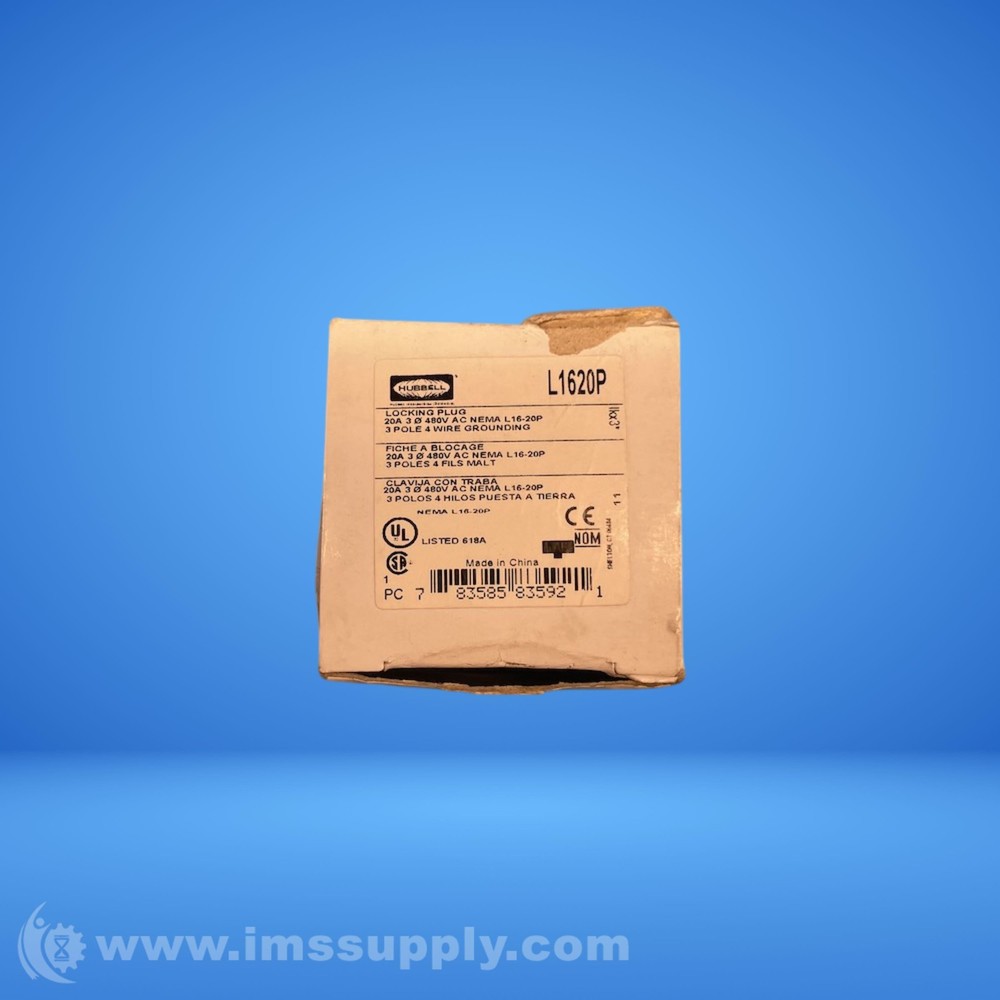 Hubbell L1620P Locking Plug FNOB