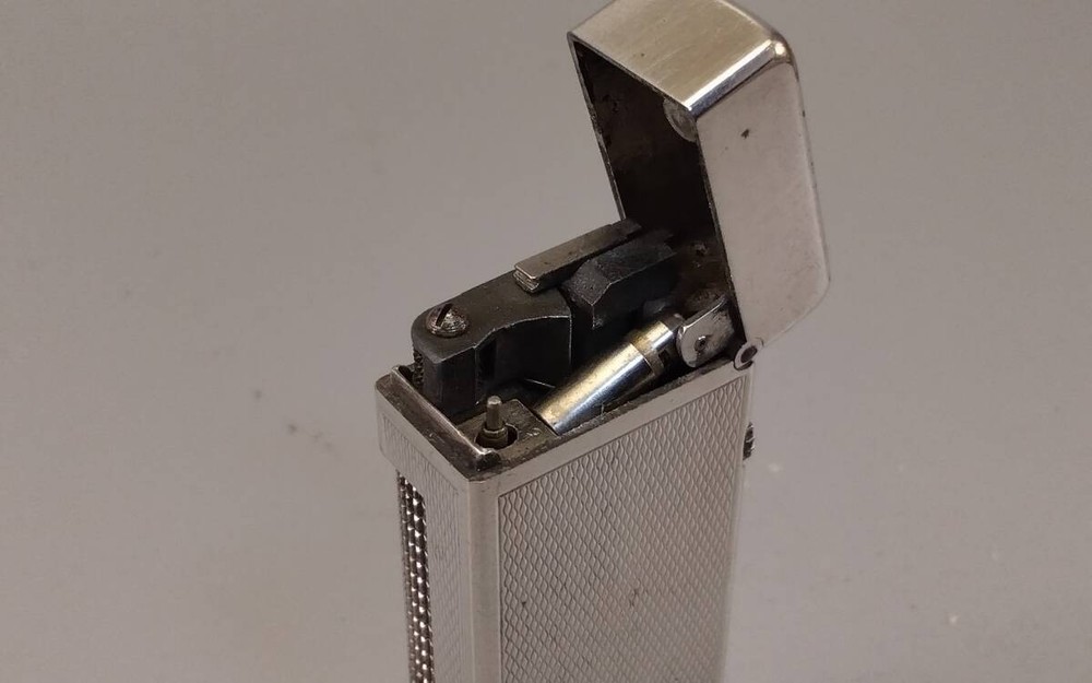 Dunhill Rollagas Early Model Silver Lighter Fully Working
