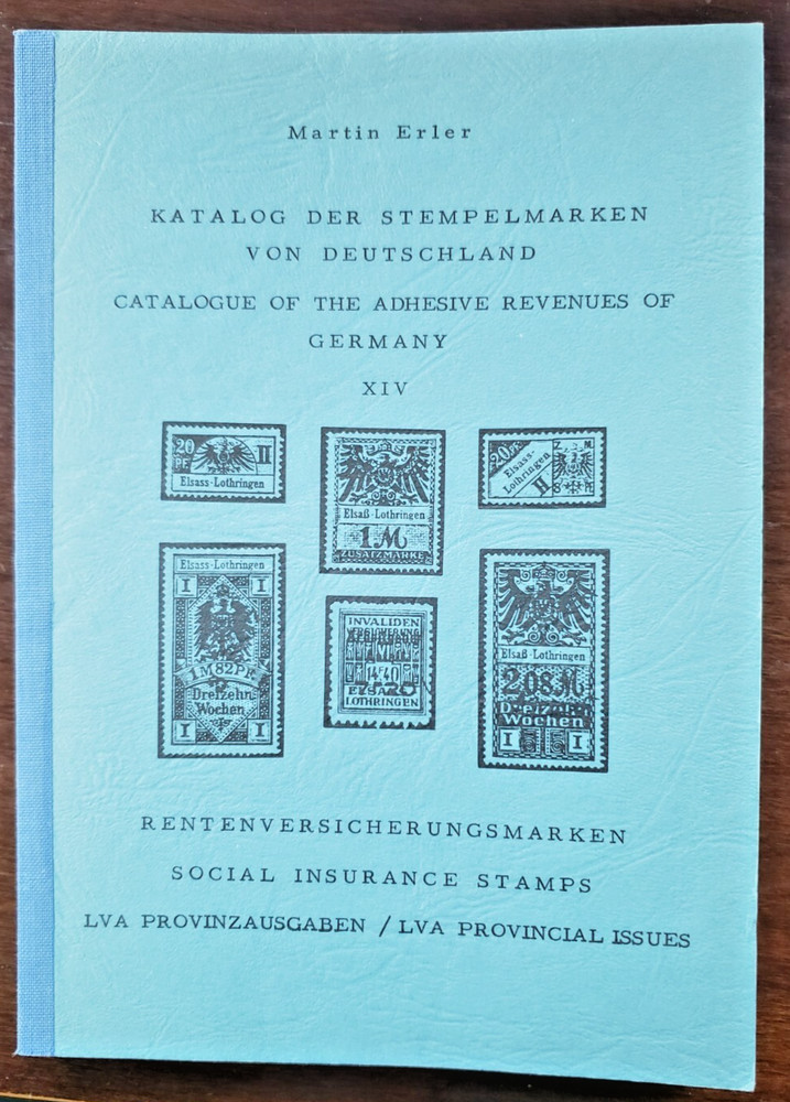 Erler Catalogue Adhesive Revenue Stamps Germany XIV Social Insurance LVA Prov.