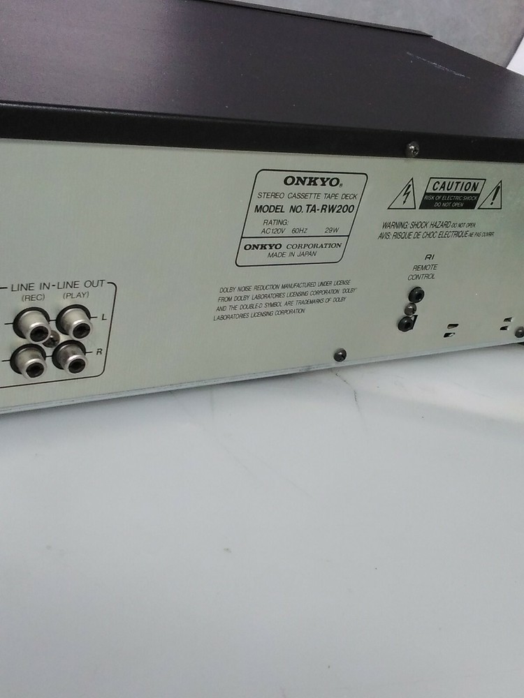 Onkyo TA-RW200 2 Motor Computer Controled Double Cassette Deck with manual