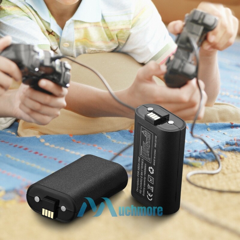 For XBOX One Controller 1400mAh Rechargeable Battery Pack w/ 9ft Charging Cable