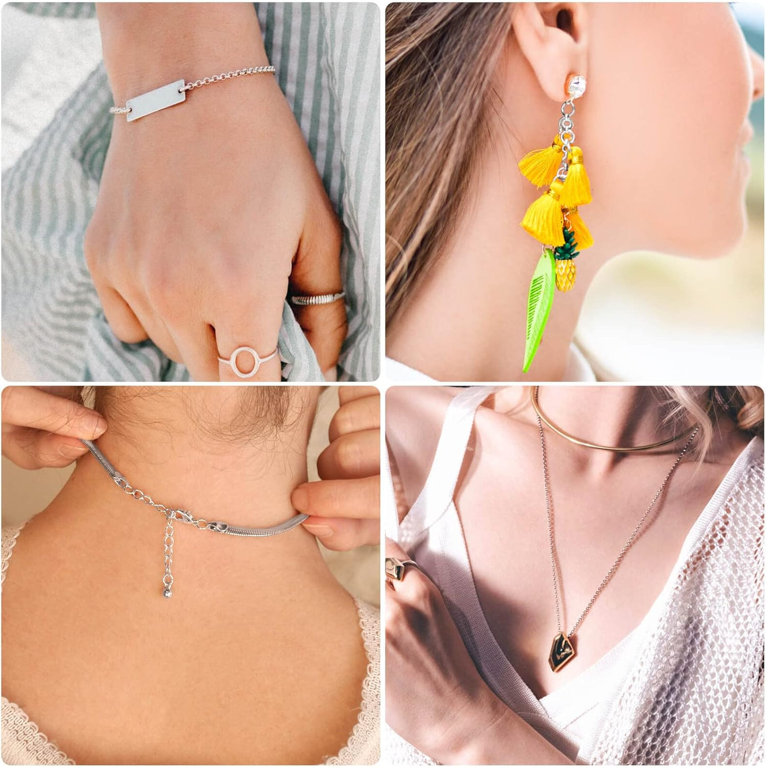 4600 Pcs Stainless Steel Open Jump Rings for Jewelry Making DIY Crafts Necklaces