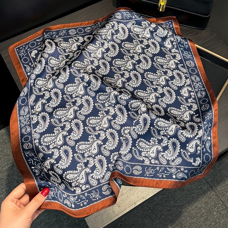 100% Pure Silk Square Scarf Women Silk Neckerchief Bandanna Hair Scarf 21"x21"