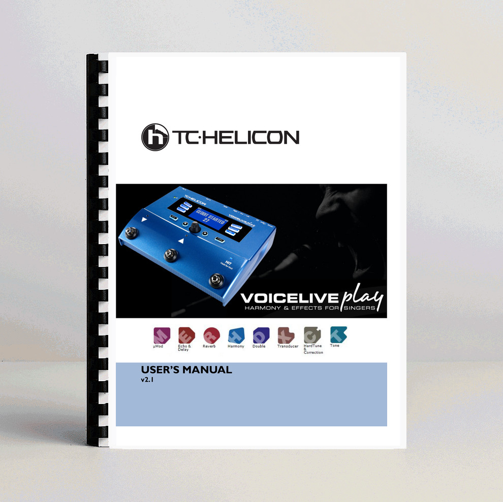 Manual for TC Helicon VoiceLive Play Vocal  Effects Processor