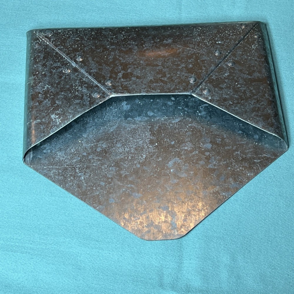 Wall mount metal envelope mail holder galvanized