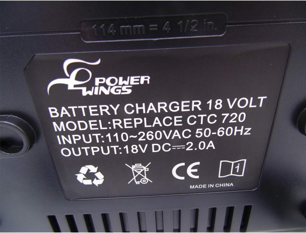 Replacement Charger for Snap on 18V Battery