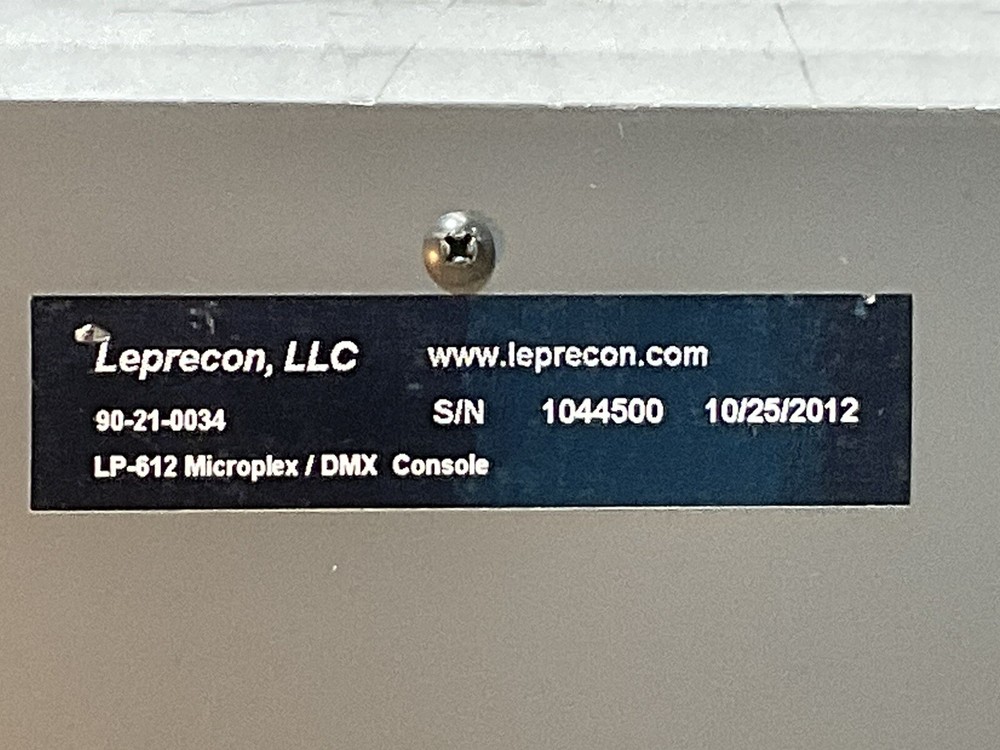 Leprecon 612 DMX Lighting Controller Console/ NO POWER CORD / MAR935