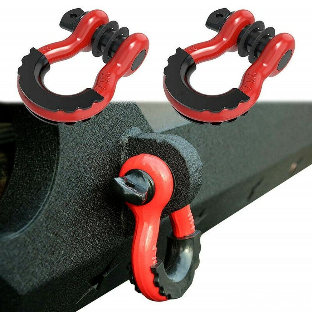 4.75 Tons U Hook Hauling Hook Off-Road Trailer Hook Automobile Shackle 2Pcs
