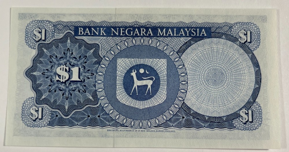 Malaysia 1967 $1 Satu Ringgit (#365) P-1a Nice gem note