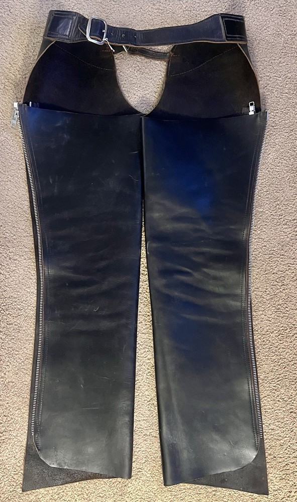 Black Leather Chaps unmarked See Description For Size