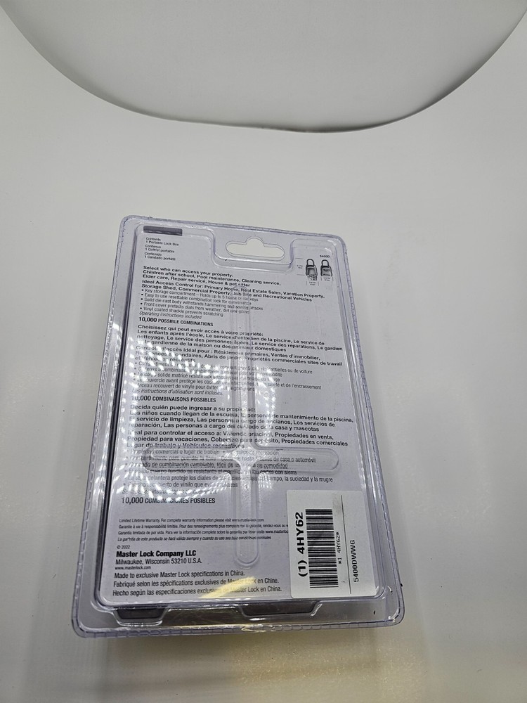 Master Lock Portable Lock Box P16256 SET YOUR OWN COMBINATION