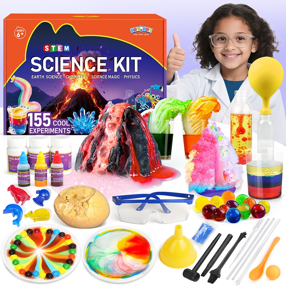 155 Experiments Science Kits for Kids STEM Educational Toy Physics Chemistry Set