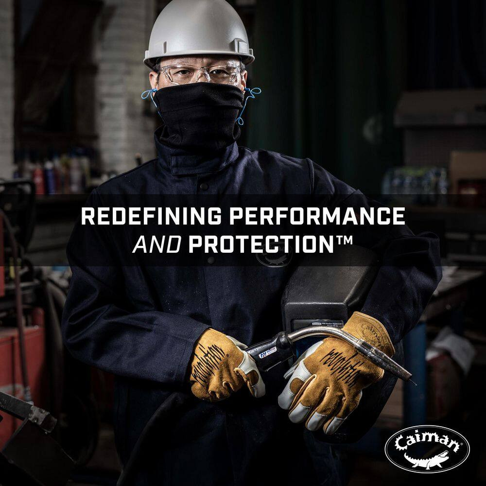 Large Gold Ergonomic Cow Grain Multi-Task Welding Gloves