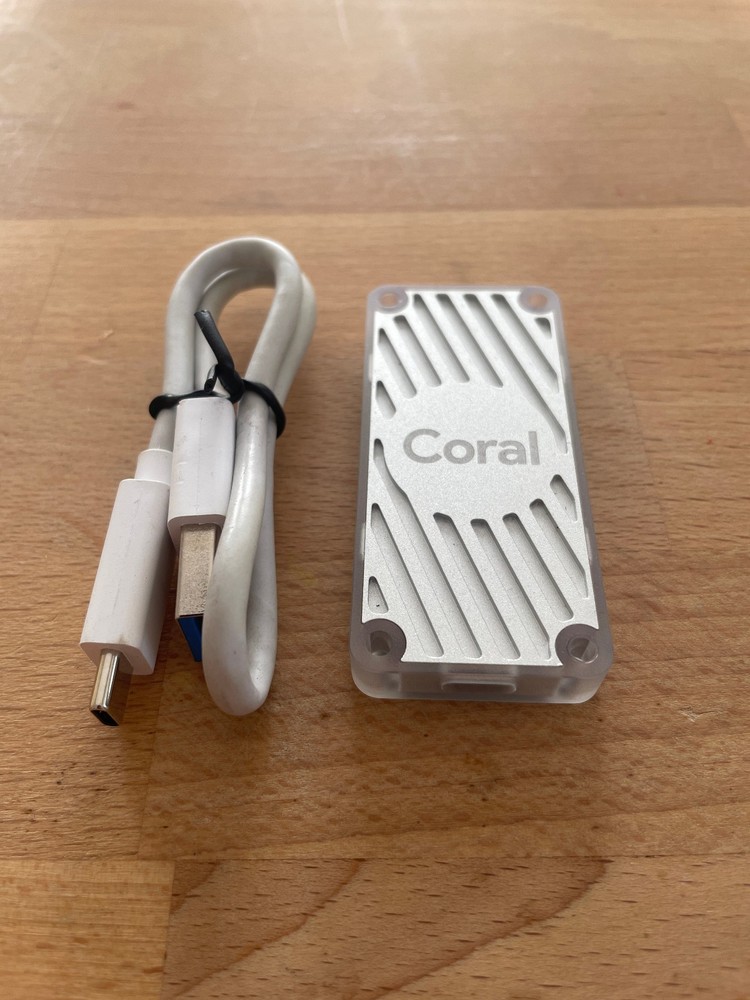 Google Coral USB TPU accelerator for AI processing open box