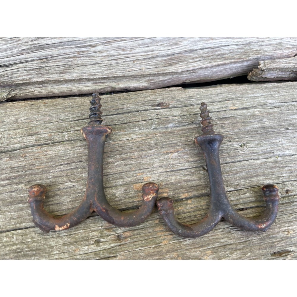 Antique lot 5 Old Wall hooks, plant hooks, ceiling hooks