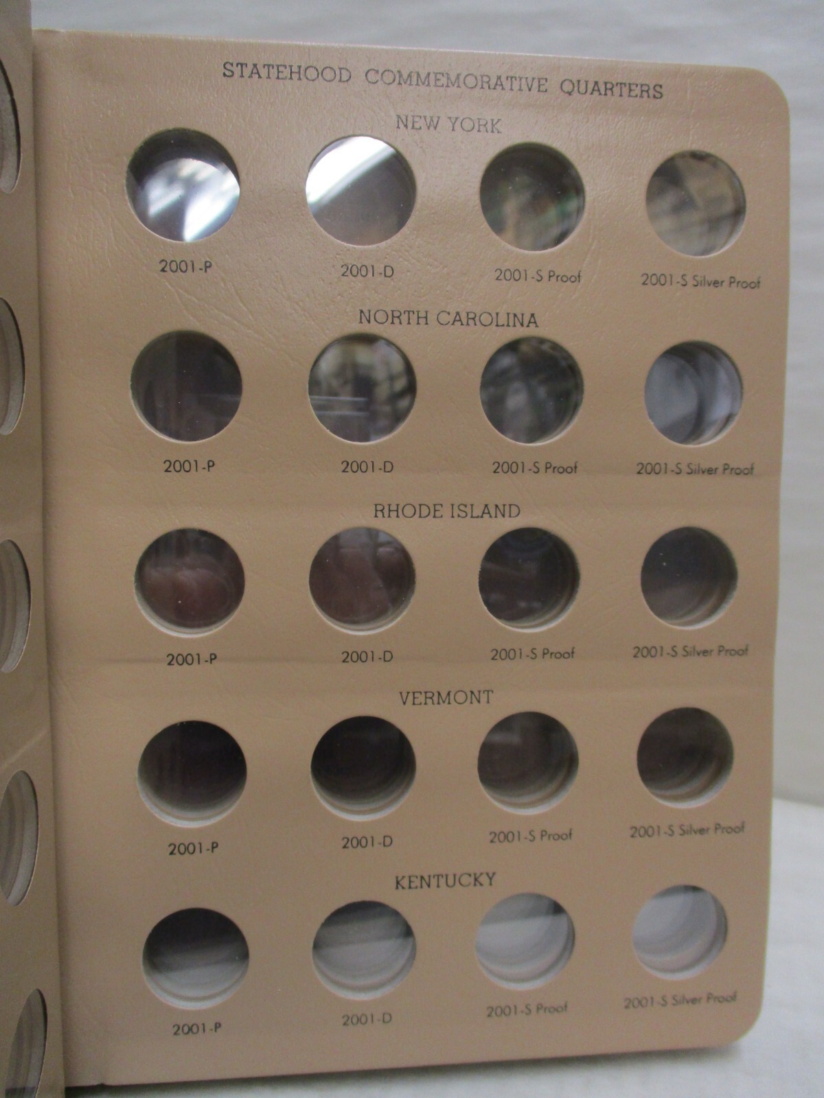 Dansco Coin Album #8143 Washington Statehood Quarters 1999-2003 w Proofs (P D S)