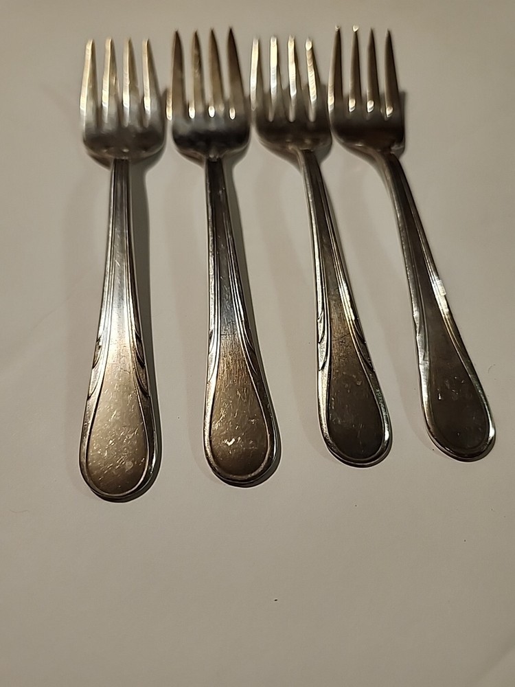 4 R.C.CO. Argyle plate Flatware Pcs Salad Fork RCCO