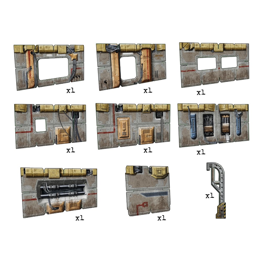 Sci-fi Frontier Walls Terrain - Battle Systems 28mm Core Space