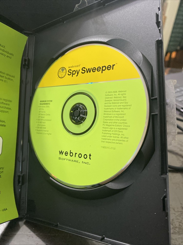 Webroot Spy Sweeper 2004 PC Software CD-ROM Windows 98/2000/XP --
