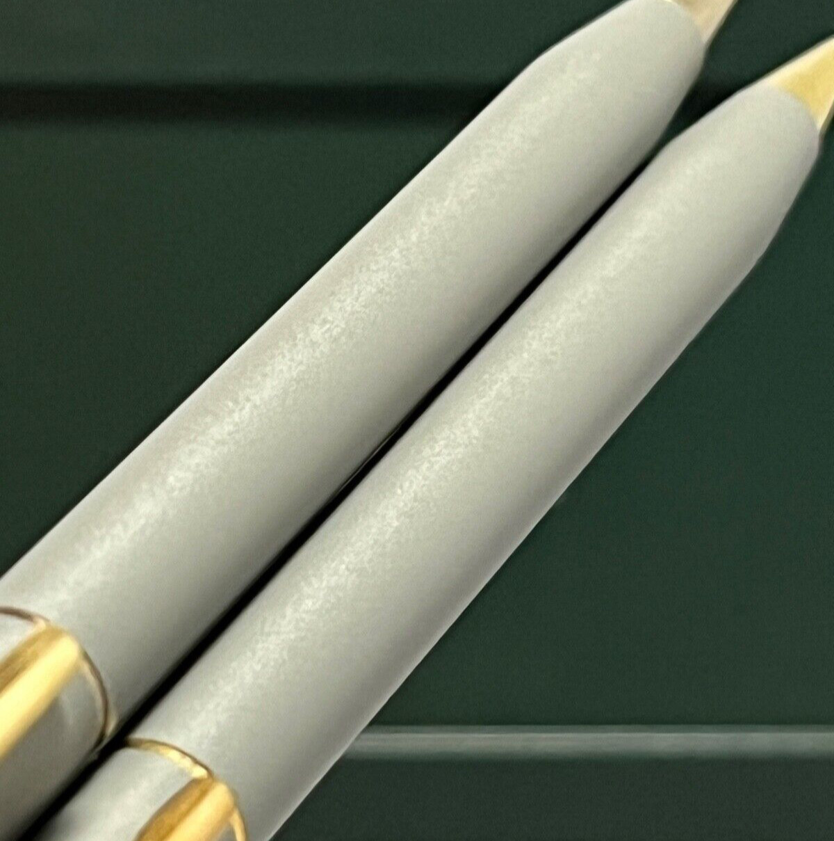 RARE Cross Matte Gray & 23K Gold Trim Pen & 0.5mm Pencil, Box, Manual