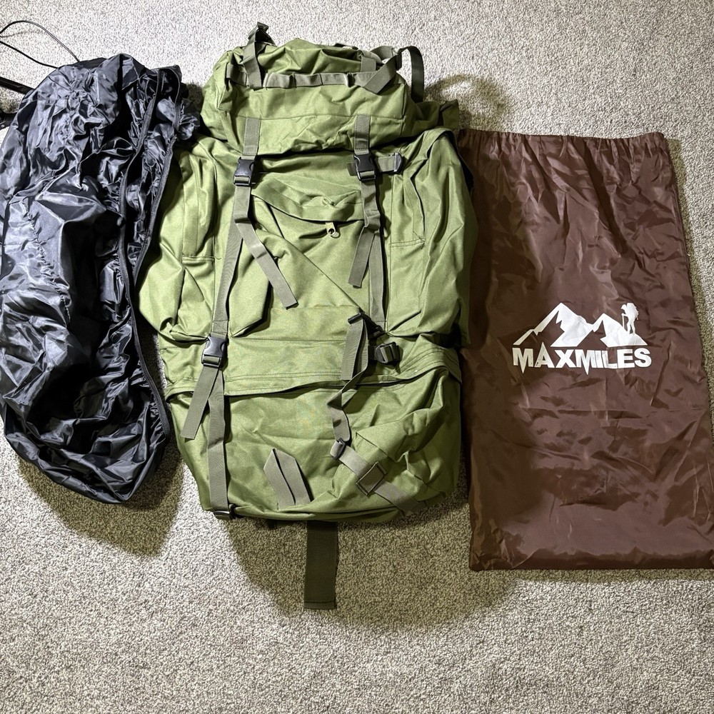Maxmiles Hiking Backpack 100L Army Green