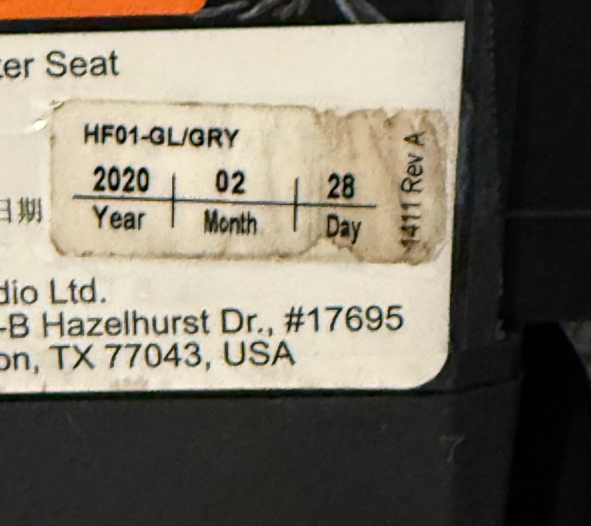 Hifold Adjustable Kids High Back Booster Seat Slate Grey