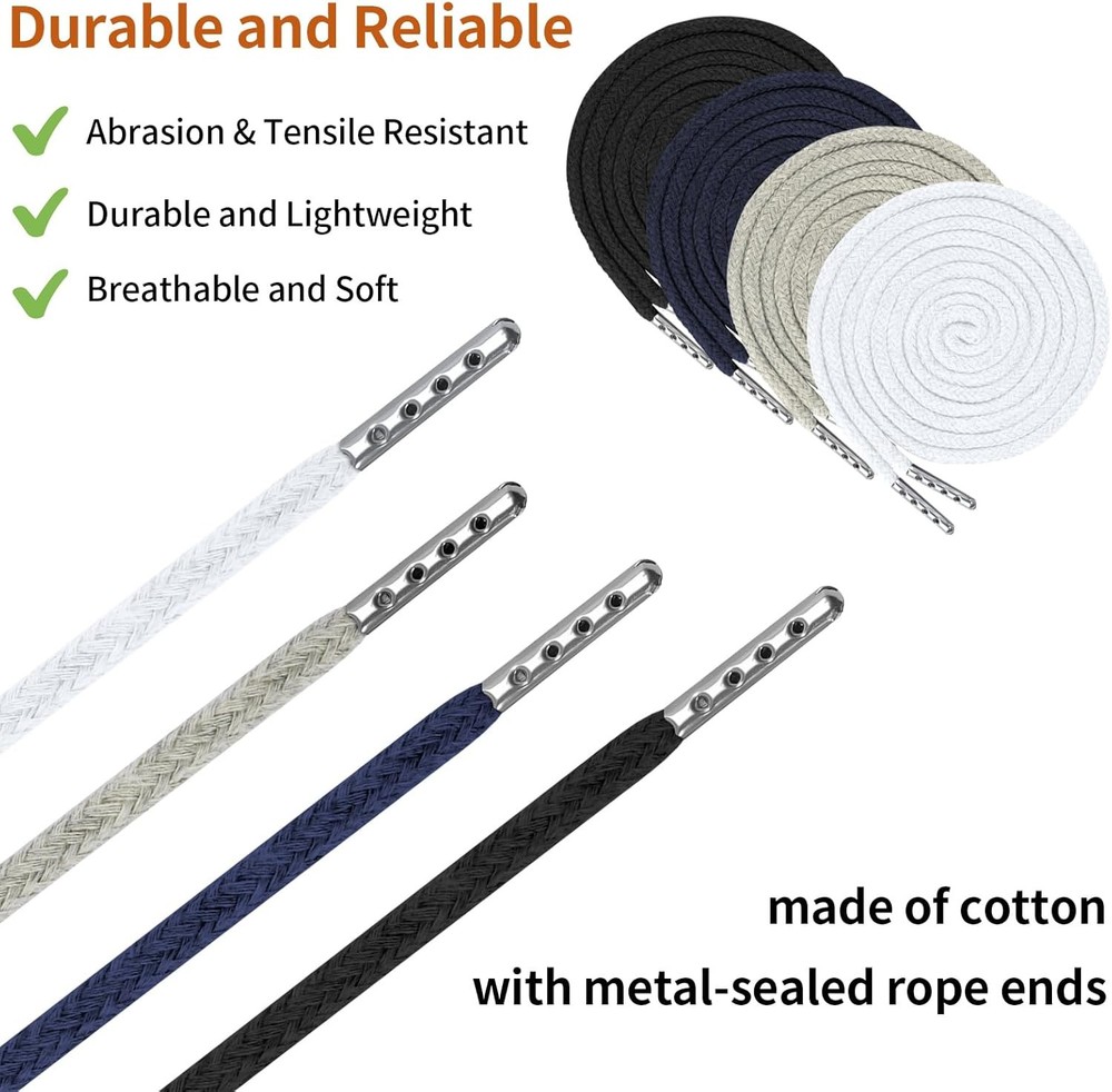 12 Pcs Drawstring for Sweatpants, 60 Inch Hoodie String Replacement, Drawstri...