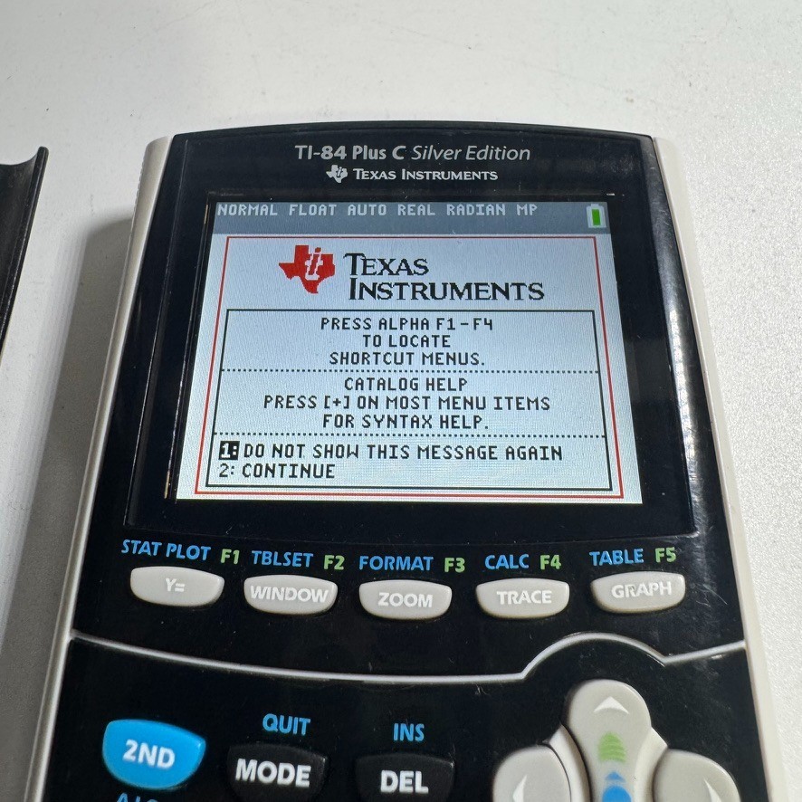 Texas Instruments TI-84 Plus C Silver Edition Black Graphing Calculator & Cover