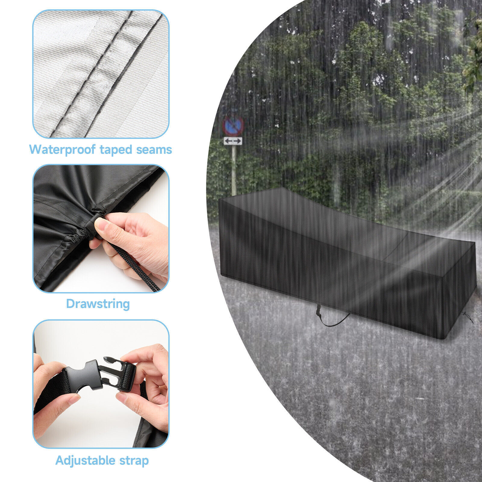 Patio Chaise Lounge Cover Waterproof Heavy Duty Outdoor Furniture Chair Cover US