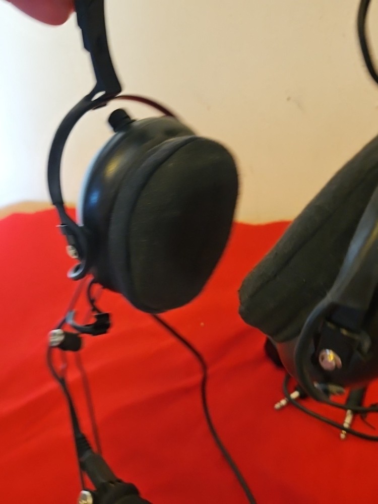 Flightcom Aviation Headset Black Model Unknown