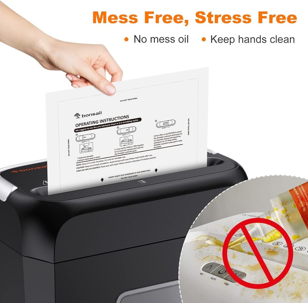Efficient Shredder Lubricant Sheets - 24 Pack
