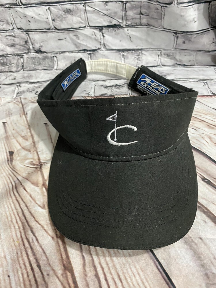 Golf Visor Black Adjustable Back Strap AHEAD Extreme ACAR